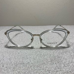 Versace 1244 1405 Clear Cats Eye Eyeglasses